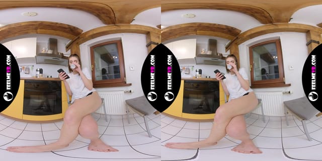VR180 Lina Masturbates While Watching Porn FeelmeVR — photo 9