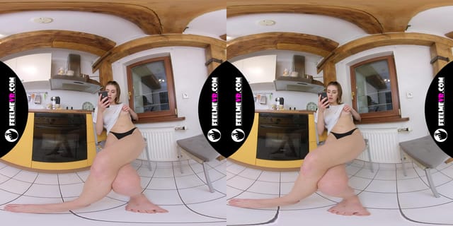 VR180 Lina Masturbates While Watching Porn FeelmeVR — photo 6