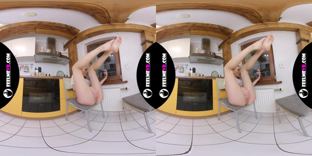 VR180 Lina Masturbates While Watching Porn FeelmeVR — photo 1
