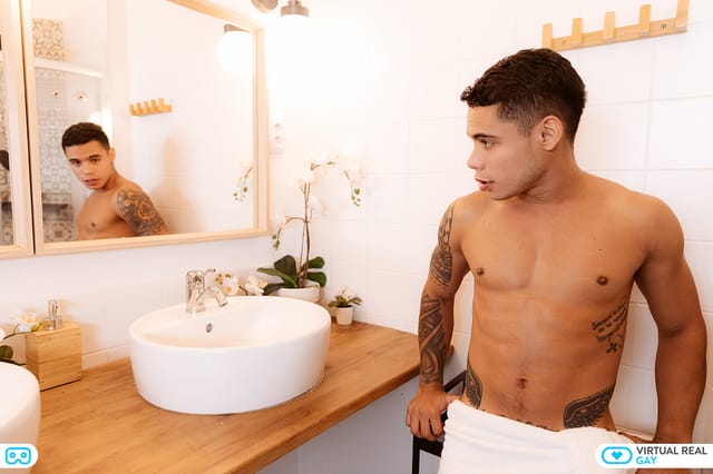 [Gay] Hard in the Bathroom VR porn — photo 6
