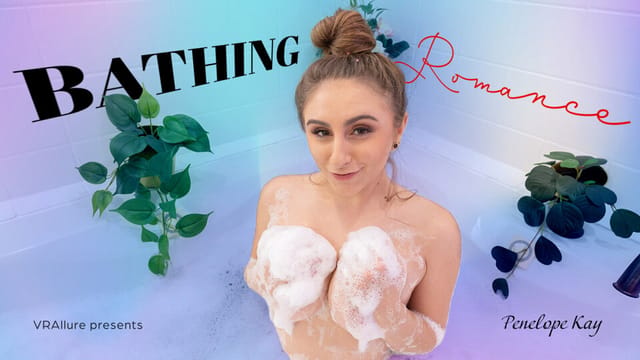 Penelope Kay solo POV bathing in a bathroom with big tits in 4K VR