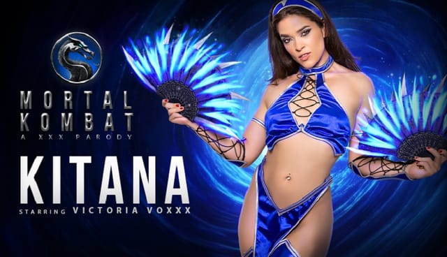 Victoria Voxxx as Kitana performs a POV blowjob in 4K VR cosplay