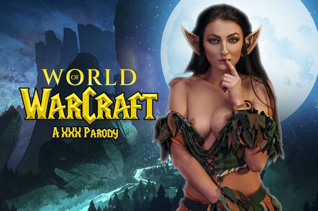 Katy Rose in World of Warcraft cosplay performs anal and blowjob in a VR POV scene with 60 FPS video game visuals.