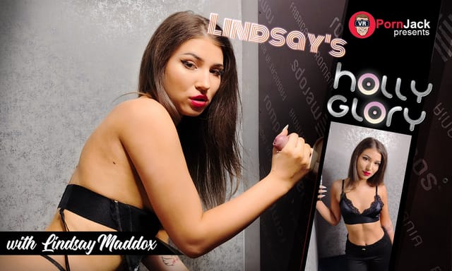 Lindsay Maddox performs a gloryhole blowjob in POV style for VRPornJack in high definition 60fps solo scene