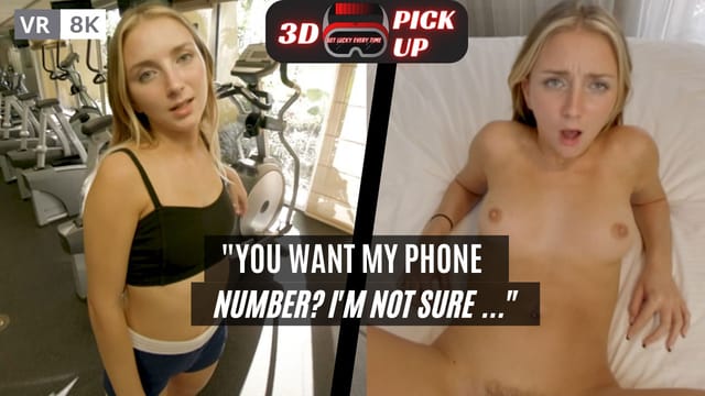 Brunette model Macy Meadows performs a solo POV scene in a gym setting presented in 4K resolution and 60 FPS for VR viewing.
