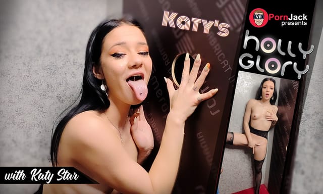 Brunette Katy Star performs a POV blowjob in a gloryhole setting for VRPornJack in this 60 FPS premium VR experience.