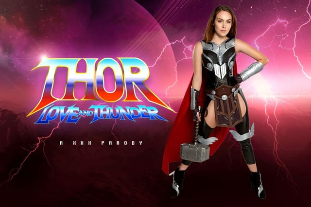 Freya Parker as Thor performs a POV blowjob in cosplay gear for this 60 FPS premium VR video.