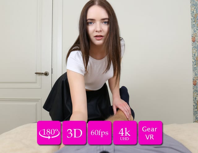 Brunette Phoneixa engages in a hardcore VR POV scene using a metal dildo, presented in 4K 180 virtual reality.