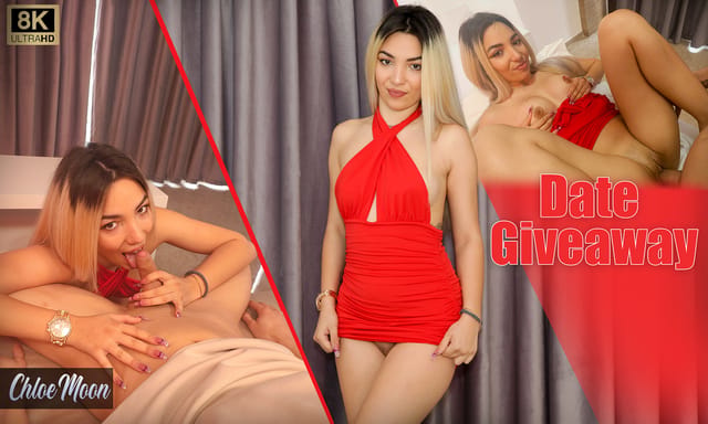 Chloe Moon gives a POV blowjob while changing clothes in this 4K VRixxens video