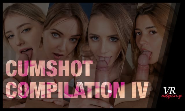 Compilation of multiple cumshots in a VR video featuring 4K resolution and 180 degree viewing angles
