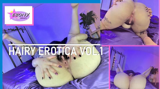 Ebony model Eris Yazmine plays solo in a light skin tone VR video with 4K resolution and POV angles.