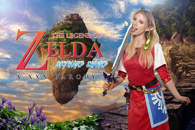 Melody Marks in Zelda cosplay performs a POV blowjob in 8K VR.