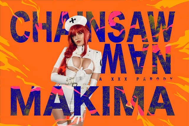 Jewelz Blu as Makima performs oral sex in Chainsaw Man cosplay during this 4K VR parody video