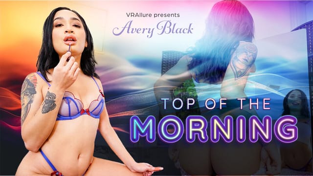 Brunette model Avery Black performs a solo POV scene in 4K VR with 60 FPS smoothness for immersive viewing.