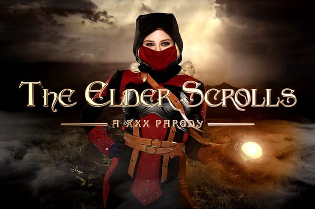 Aubree Valentine cosplaying as Astrid performs a POV blowjob in a VR video game parody production with 60 FPS quality.