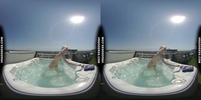 Penthouse Rooftop Jacuzzi Hot Ingrida Smoking And Masturbating In The Sun VRgoddess — photo 10