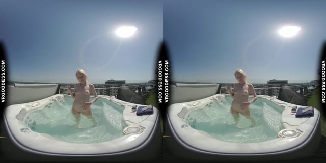 Penthouse Rooftop Jacuzzi Hot Ingrida Smoking And Masturbating In The Sun VRgoddess — photo 7