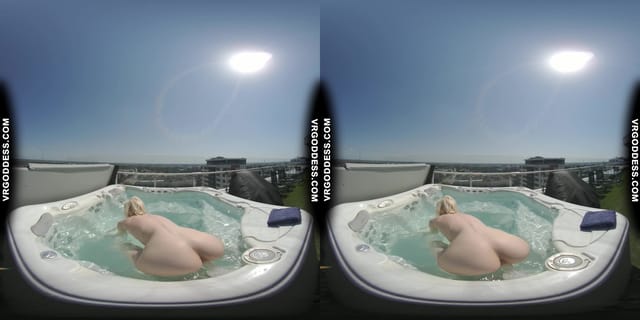 Penthouse Rooftop Jacuzzi Hot Ingrida Smoking And Masturbating In The Sun VRgoddess — photo 1