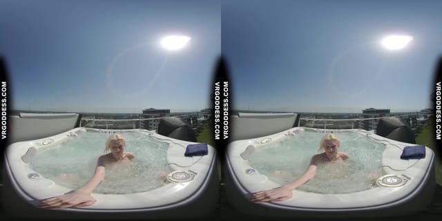Penthouse Rooftop Jacuzzi Hot Ingrida Smoking And Masturbating In The Sun VRgoddess — photo 4