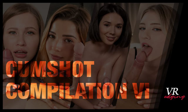 Compilation of VR adult scenes featuring 4K resolution and 180 degree passthrough views with multiple models in various explicit sexual acts.