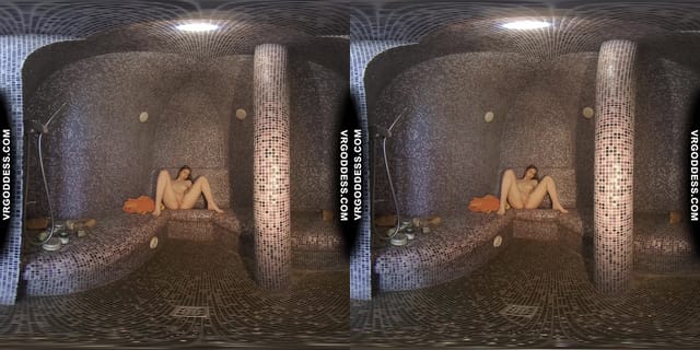 Pretty Teen Lika Masturbating With A Fetish Dildo In The Sauna Steam Room VRgoddess — photo 8