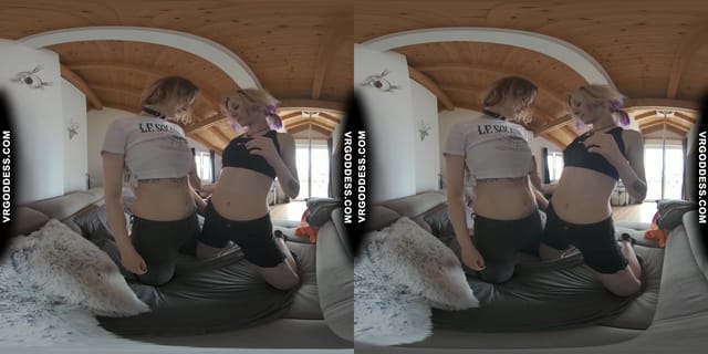 Blonde Spinner Ingrida Eats Dianas Pussy Rainy Day After The Beach VRgoddess — photo 4