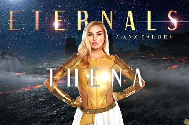 Kenzie Anne as Thena performs a blowjob in cosplay for VRCosplayX VR 4K 60FPS
