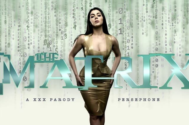 Valentina Nappi as Persephone receives a POV blowjob in a Matrix cosplay, featuring 4K resolution and 60 FPS VR production.