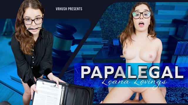Brunette Leana Lovings performs a POV blowjob in 4K VRHush premium adult video featuring 60 FPS passthrough graphics.