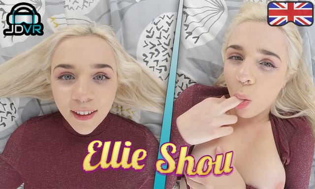 Ellie Shou performs a solo VR scene in 4K resolution filmed from a first-person perspective with sixty frames per second