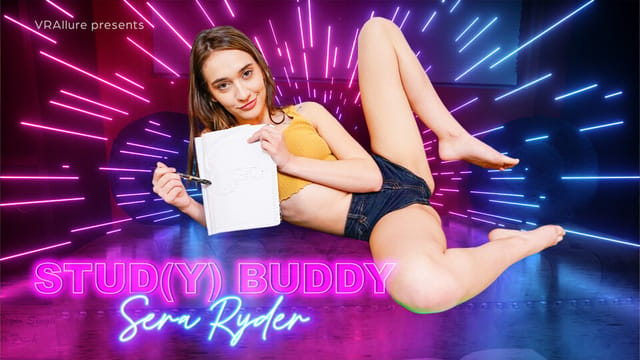 Sera Ryder performs a solo VR scene in a bedroom setting, filmed in 4K and 60 FPS for an immersive experience.