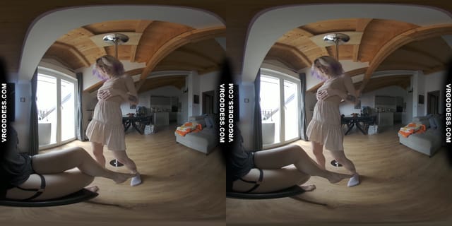 Diana And Ingrida Giving Each other Sexy Striptease Lapdances Fingering Pussies On Vacation VRgoddess — photo 5