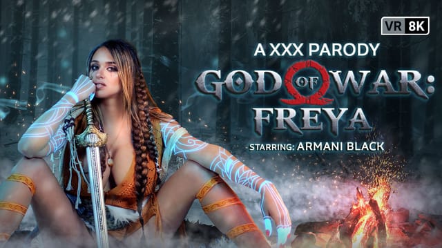 Cosplayer Armani Black in God of War Freya outfit performs anal and POV sex in 8K VR