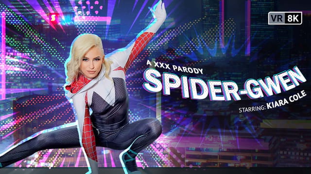 Kiara Cole as Spider-Gwen performs a POV blowjob in cosplay for VR Conk with 60 FPS premium quality