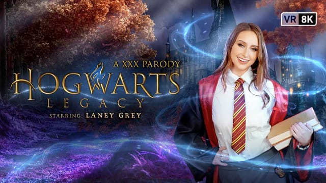 Laney Grey performs a POV blowjob and titty fuck in a Hogwarts cosplay VR scene with 60 frames per second rendering.