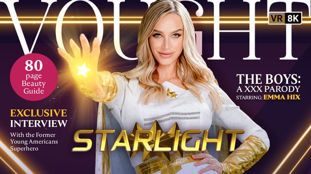 Emma Hix as Starlight performs a close up POV blowjob in cosplay for VR Conk in 60fps video.