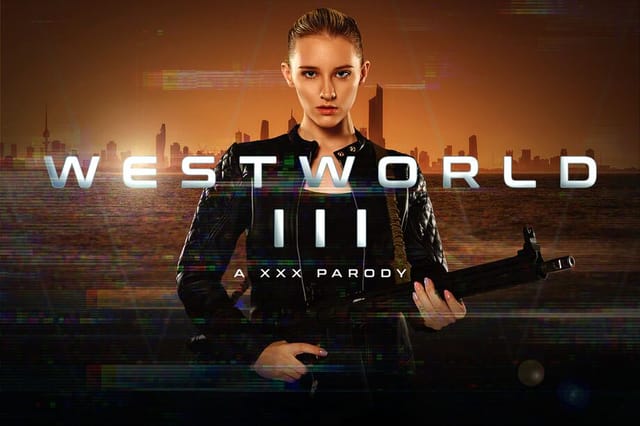 Melody Marks in Westworld cosplay performs a POV blowjob in 4K VR