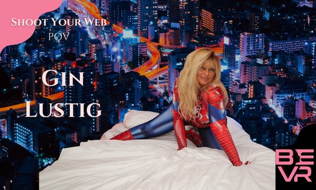 Gin Lustig performs a solo cosplay action in a POV shot, captured in 4K resolution for immersive VR viewing.