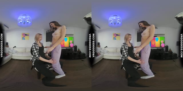 Rebeka Ruby Stripping For Bleika Then Licking Her Pussy Until She Cums Bts VRgoddess — photo 2