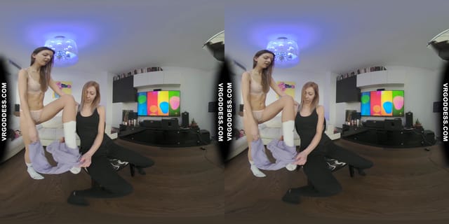 Rebeka Ruby Stripping For Bleika Then Licking Her Pussy Until She Cums Bts VRgoddess — photo 1