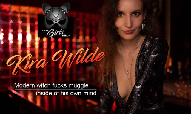 Brunette Kira Wilde performs oral sex on a man within a fantasy mental setting in this 4K non-POV VR video by KinkyGirlsBerlin.