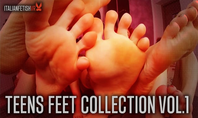 Close up of teen feet in a POV fetish scene with kissing by ItalianFetishVR in 60 FPS VR