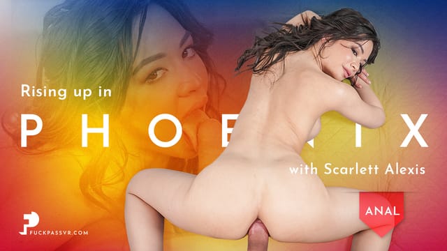 Scarlett Alexis performs anal and titty fuck in a POV VR scene filmed in Phoenix with close up shots and 60 FPS rendering.