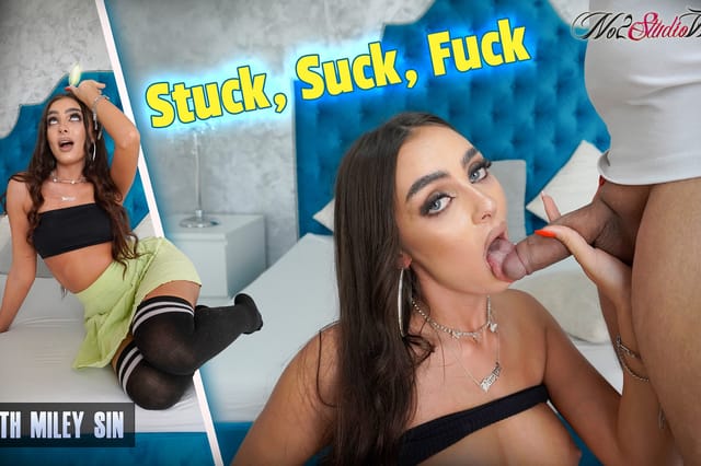 Brunette Miley Sin performs oral sex in a POV VR 4K scene with No2StudioVR
