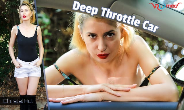 Christal Hot performs oral sex outdoors in a POV VR 4K video filmed at 60 frames per second for immersive realism.