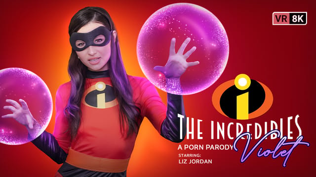Liz Jordan in Violet cosplay performs a POV blowjob in close up VR footage with 60 FPS quality.