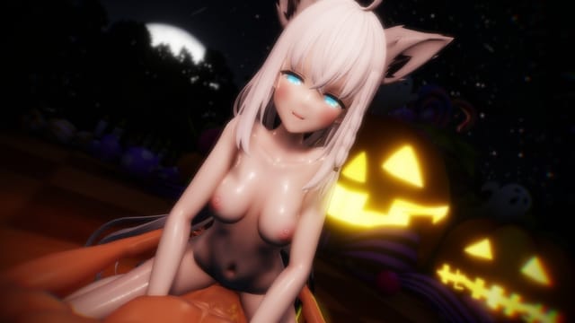 Anime model Fubuki in a Halloween outfit rides in this 4K VR POV video featuring 180 degree viewing and 60 frames per second.