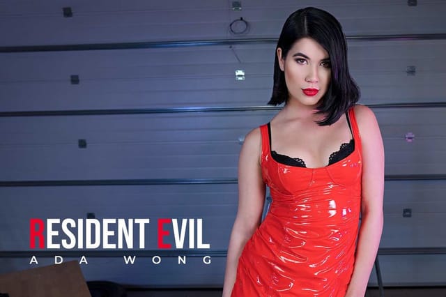 Lady Dee as Ada Wong performs a POV blowjob in Resident Evil cosplay with 60 FPS VR graphics.