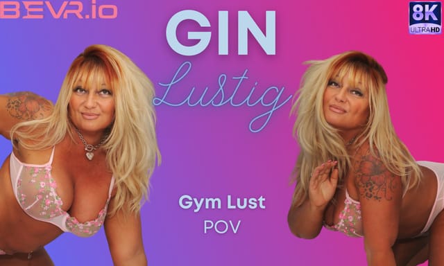 Gin Lustig performs a solo POV routine with dirty talk in a gym setting, captured in high definition 60 FPS premium VR footage.