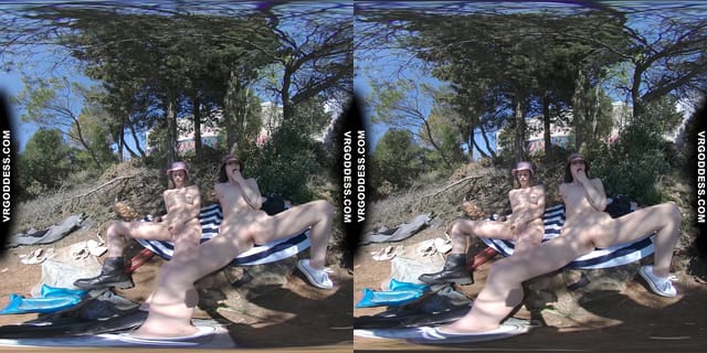 Matty And Josie Public Masturbation Outdoors Next To Abandoned Building VRgoddess — photo 3